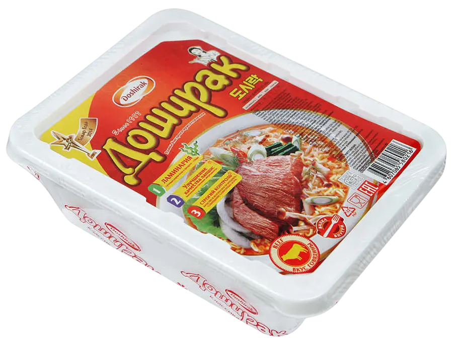 Лапша "Доширак" говядина 90гр  лоток